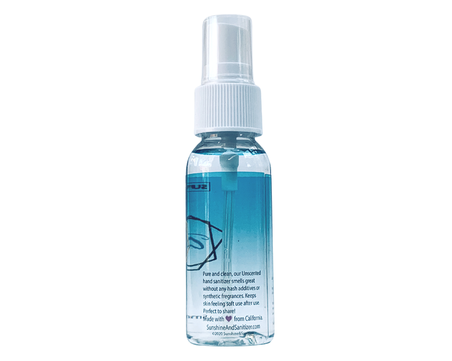 Hand Sanitizer Spray - Unscented - with Aloe & Essential Oils by Sunshine & Sanitizer