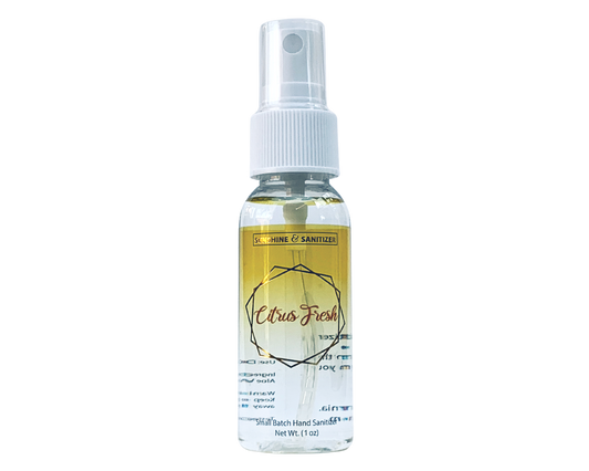 Hand Sanitizer Spray - Citrus Fresh Scented - with Aloe & Essential Oils by Sunshine & Sanitizer