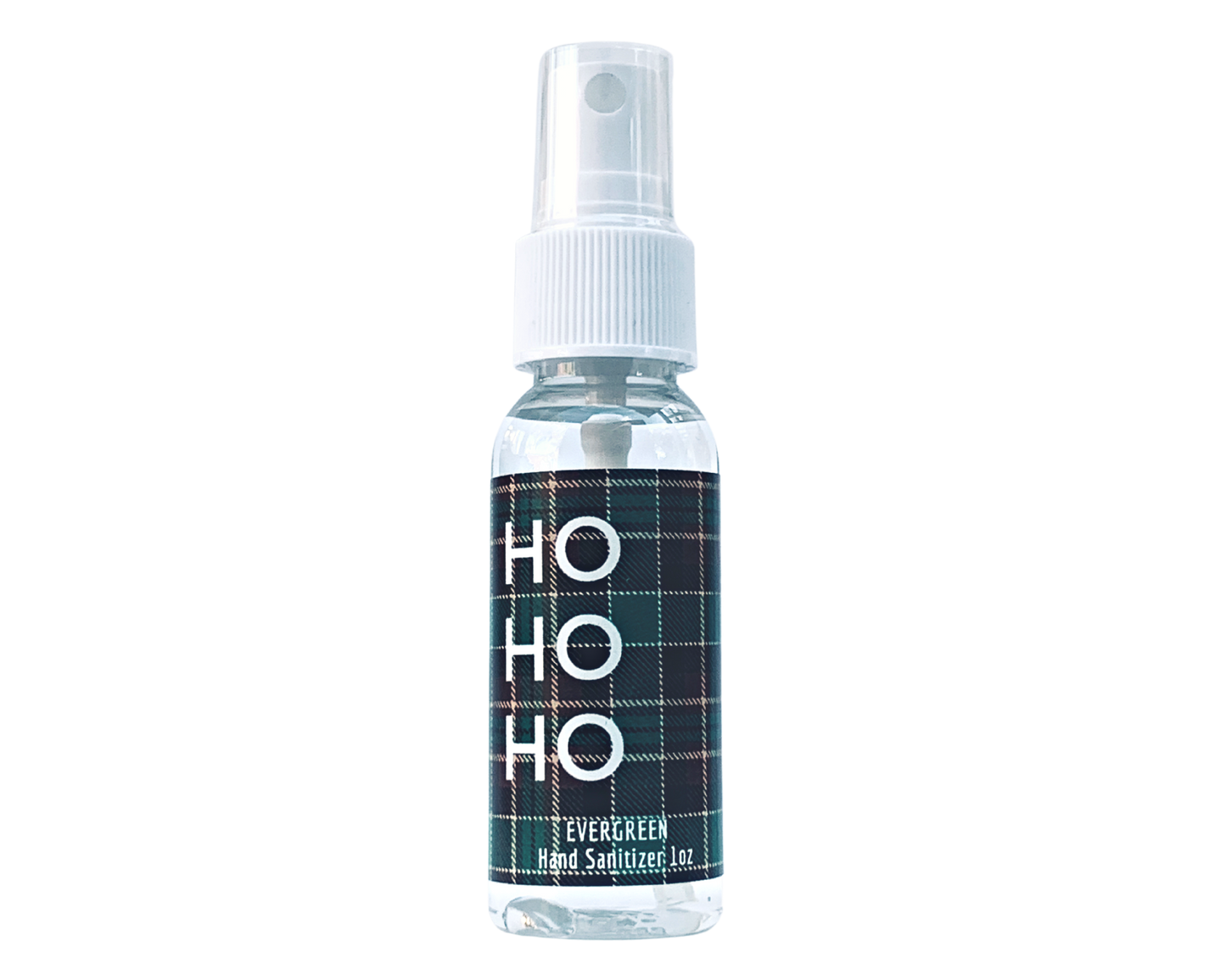 Christmas Hand Sanitizer Stocking Stuffers & Party Favors - Plaid Ho Ho Ho - with Aloe & Essential Oils by Sunshine & Sanitizer