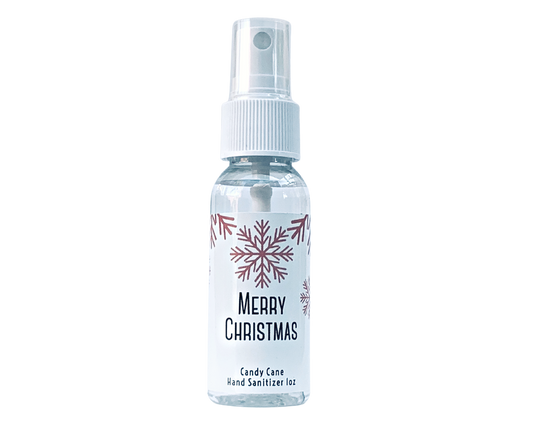 Christmas Hand Sanitizer Stocking Stuffers & Party Favors - Snowflakes - with Aloe & Essential Oils by Sunshine & Sanitizer