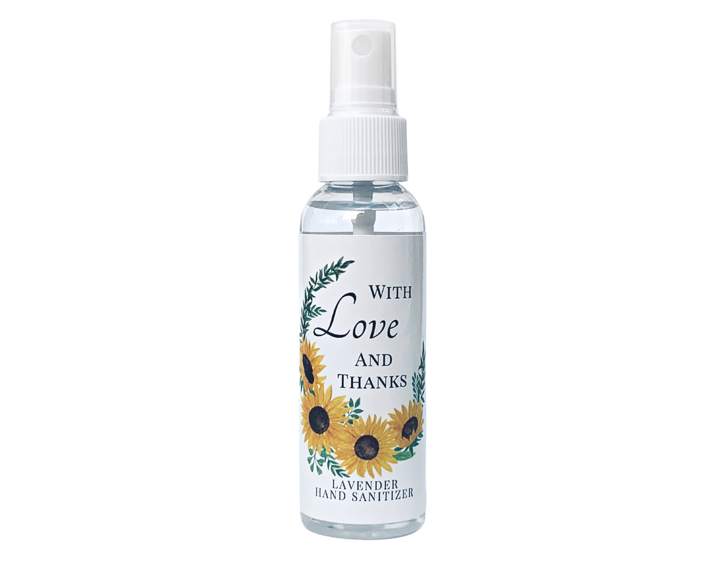 Hand Sanitizer Party Favor - Sunflower Wreath - With Love and Thanks - with Aloe & Essential Oils by Sunshine & Sanitizer
