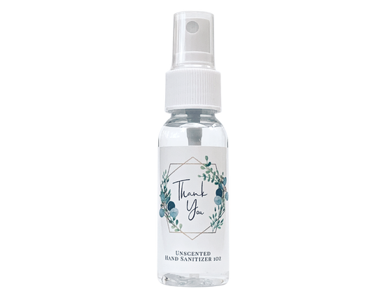 Hand Sanitizer Party Favor - Thank You Wreath - with Aloe & Essential Oils by Sunshine & Sanitizer