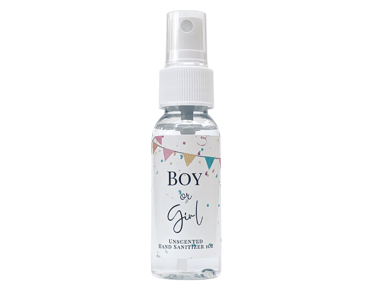 Hand Sanitizer Party Favor - Gender Reveal Boy or Girl Flags - with Aloe & Essential Oils by Sunshine & Sanitizer