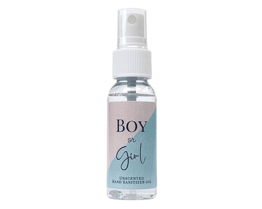 Hand Sanitizer Party Favor - Gender Reveal Boy or Girl - with Aloe & Essential Oils by Sunshine & Sanitizer