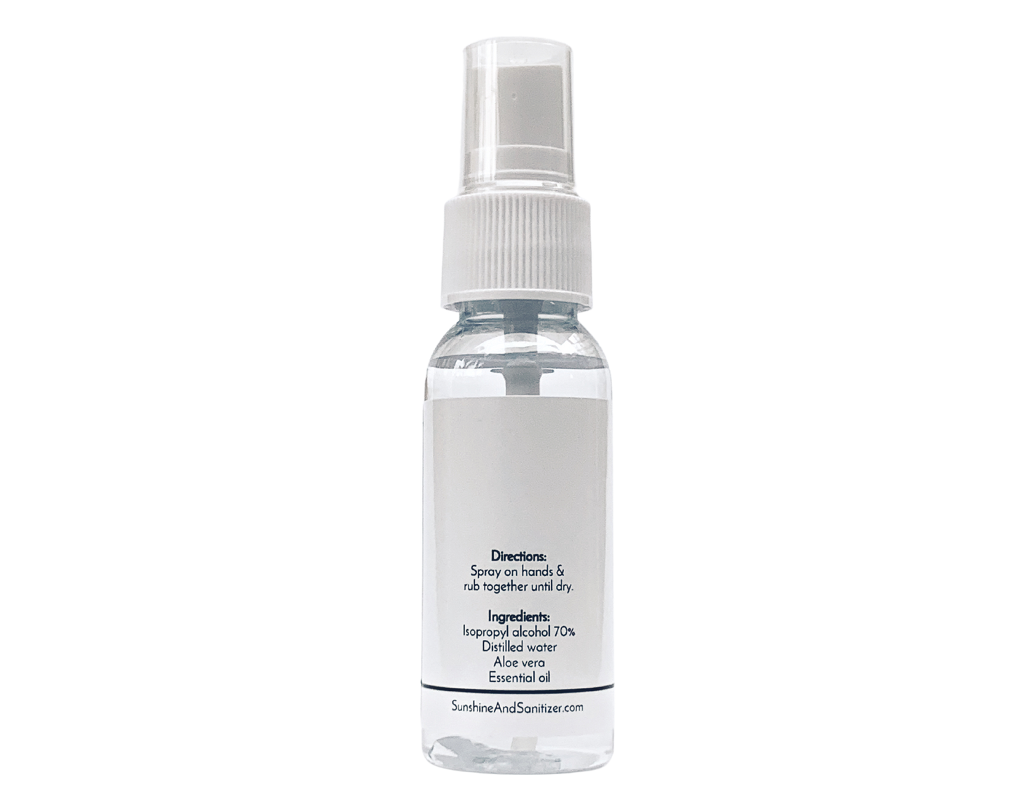 Hand Sanitizer Spray Everyday Essentials - Rose Scented - with Aloe & Essential Oils by Sunshine & Sanitizer