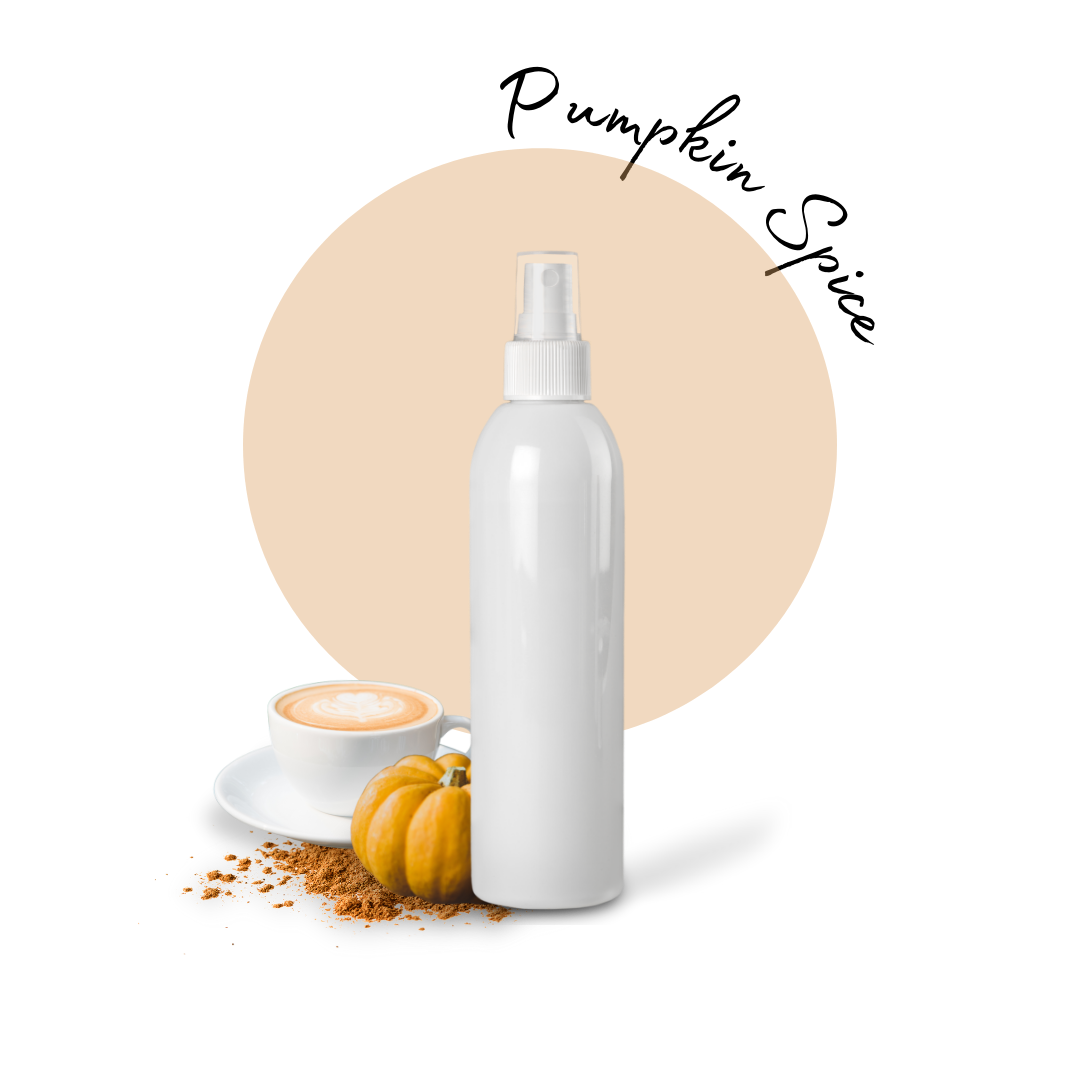 Hand Sanitizer Spray Everyday Essentials - Pumpkin Spice Scented - with Aloe & Essential Oils by Sunshine & Sanitizer