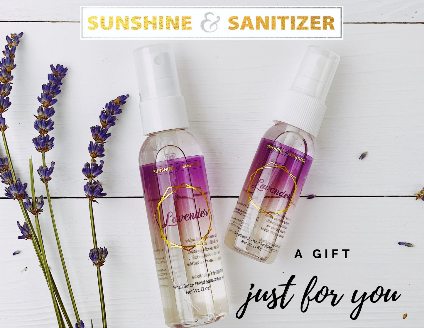 Hand Sanitizer with Aloe & Essential Oils by Sunshine & Sanitizer - Gift Card